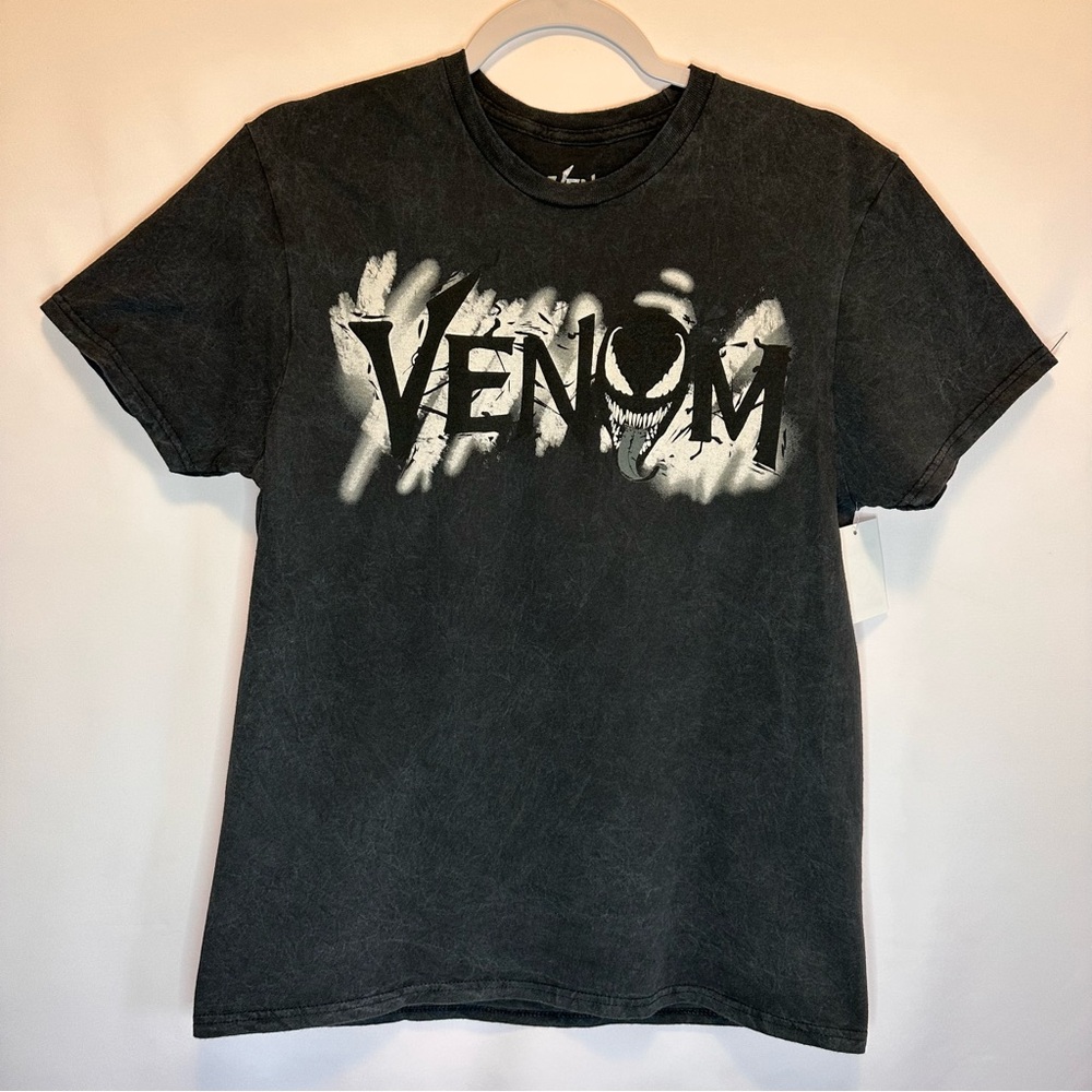 Marvel Venom Double Sided Black Wash T-Shirt Size Medium